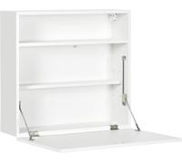 Homcom Mesa de pared 64x20x60 cm blanco