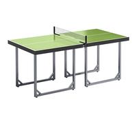 HOMCOM Mesa de Ping-Pong Plegable, 182x91cm, Fácil de Transportar, Resistente a , Estable, Mesa de Tenis con Red y de Acero, para Interior y Exterior, Verde
