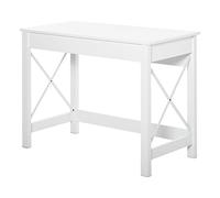 HOMCOM Mesa Escritorio Estilo Moderno Fácil de Montar 105x50x76 cm Blanco