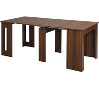 HOMCOM Mesa de Comedor Extensible para 4-6 Personas Mesa Consola con Alas Abatibles Mesa Auxiliar Multifuncional para Estudio Cocina Carga 60 kg 180x85x75 cm Marrón