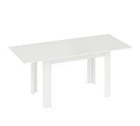HOMCOM Mesa Extensible de Comedor para 6-8 Personas, 140-180 x 80 cm, Blanco