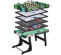 HOMCOM Mesa Multijuegos 6 en 1 Plegable Niños 7+ 118x104x71 cm Multicolor