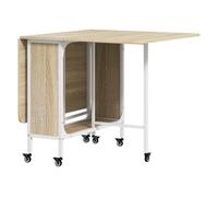 Homcom Mesa plegable comedor 130x80x74 cm madera natural