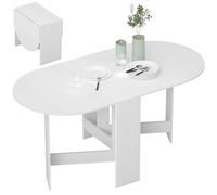 Homcom Mesa comedor plegable blanco 163 x 80 x 75 cm
