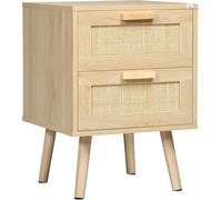 Homcom Mesilla de Noche 40x40x56 cm Madera Natural