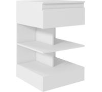 Homcom Mesita de Noche 39x39x65 cm Blanco