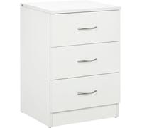 Homcom Mesita de noche 40x35x58 cm blanco