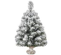 HOMCOM Mini Árbol de Navidad Artificial 60cm con 67 Ramas y Base Ø32x60 cm Verde
