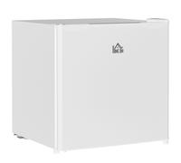 HOMCOM Mini Nevera Silenciosa 46 L Clase F Frigorífico Pequeño con Temperatura Regulable y Puerta Reversible 48x44x49 cm Blanco