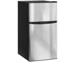 HOMCOM Mini Nevera Silenciosa 88 L Clase E, Frigorífico Pequeño Bajo Encimera con Temperatura Regulable 5 Niveles Negro
