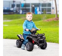 HOMCOM Mini quad eléctrico para niños ATV eléctrico para niños Carro para niños Auto para niños negro Negro