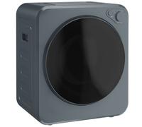 HOMCOM Mini secadora de ropa 4 kg con 5 programas hasta 60℃ 800W/400W Secadora de extracción con tambor de acero inoxidable Gris