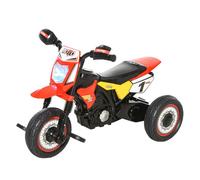 Homcom moto correpasillos infantil para niños de +18 meses con apariencia de moto de montaña con 3 ruedas con luces y sonido pedales diseño único 71x40x51 cm rojo 71 cm