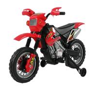HOMCOM Moto Cross Eléctrico Niño 3-6 Años 6V Faros Claxon Música Ruedas