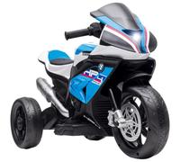 HOMCOM Moto Eléctrica BMW HP4 para Niños +18 Meses con Música USB Velocidad 2,5 km/h Avance Retroceso Azul Regalo Ideal Aosom España