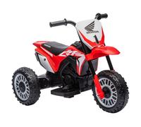 HOMCOM Moto Eléctrica con Licencia Honda CRF450RL para Niños de +18 Meses Motocicleta de Batería 6V con Velocidad 3 km/h Bocina y Sonido de Arranque Carga 25 kg 71x40,5x43,5 cm Rojo
