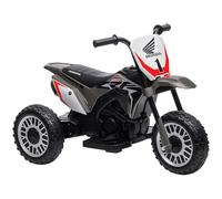 HOMCOM Moto Eléctrica con Licencia Honda CRF450RL para Niños de +18 Meses Motocicleta de Batería 6V con Velocidad 3 km/h Bocina y Sonido de Arranque Carga 25 kg 71x40,5x43,5 cm Gris