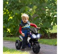 Homcom Moto Eléctrica Infantil +3 Años Con Música Bocina Faros 86x42x52 Cm Azul