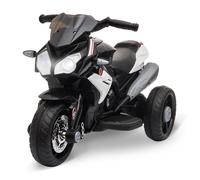 HOMCOM Moto Eléctrica Infantil con 3 Ruedas Trimoto para Niños de +3 Años con Batería 6V Recargable Música Bocina Faros Negro y Rojo Aosom España