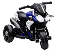 HOMCOM Moto Eléctrica Infantil 3 Ruedas +3 Años 86x42x52 cm Negro y Azul