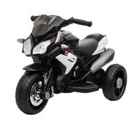HOMCOM Moto Eléctrica Infantil +3 Años con Música Bocina Faros 86x42x52 cm negro