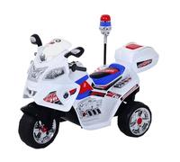 HOMCOM Moto Eléctrica Infantil Batería 6V Niños 3-8 años Coche Triciclo Niño con Caja de Almacenamiento Metal 112x51x73cm