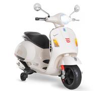 HOMCOM Moto Eléctrica Infantil Coche Triciclo Vespa Scooter Eléctrico a Batería con Luz MP3 USB Bocina para Niños Más de 3 Años Carga 25kg