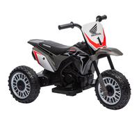 HOMCOM Moto Eléctrica Infantil con Licencia Honda CRF450RL con Velocidad 3 km/h Bocina Sonido de Arranque 71x40,5x43,5 cm Gris