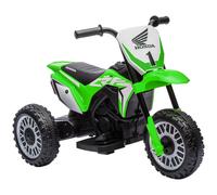 HOMCOM Moto Eléctrica Infantil Licencia Honda CRF450RL Velocidad 3 km/h Bocina Sonido de Arranque 71x40,5x43,5cm Verde Aosom España