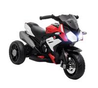 HOMCOM Moto Eléctrica Infantil Trimoto 3 Ruedas 86x42x52 cm Negro Rojo