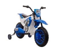 HOMCOM Moto Eléctrica para Niños +3 Años 12V 3-8 km/h Arranque Suave Azul