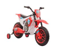 HOMCOM Moto Eléctrica para Niños+3Años 12V 2 Ruedas Equilibrio Más. 8 km/h Azul