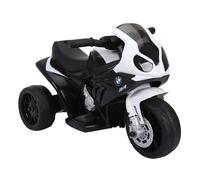 HOMCOM Moto Eléctrica para Niños de 18-36 Meses con Licencia BMW S1000RR Motocicleta de Batería 6V Moto Infantil con Música Carga 20 kg Negro