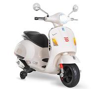 HOMCOM Moto Eléctrica para Niños de 3-6 Años con Licencia Vespa 25kg Blanco