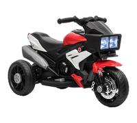 HOMCOM Moto Eléctrica para Niños Moto de Batería 6V +3 Años Rojo y Negro