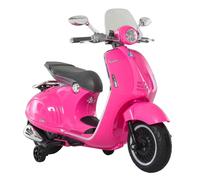 HomCom Moto Eléctrica Vespa Rosa