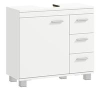 HOMCOM - Mueble bajo Lavabo (3 cajones, 70 x 30 x 64 cm), Color Blanco
