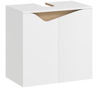 HOMCOM Mueble bajo lavabo, mueble de baño con puertas de cierre suave, Blanco, 60 x 35 x 57,9 cm Aosom España
