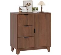 HOMCOM Mueble buffet para salón, mueble de cocina con puerta, 3 cajones y estante, aparador ajustable, mueble para televisor