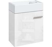 Homcom Mueble de baño 40x23x50 cm blanco brillante