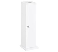 HOMCOM Mueble de Baño Estrecho con Orificio para Papel Higiénico y Estantes Estilo Moderno 19,5x19,5x65 cm Blanco