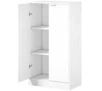HOMCOM Mueble de oficina con 3 estantes y puertas, 60x33.5x108 cm, Blanco