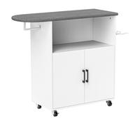 Homcom Mueble de Planchar 125x43.5x102.5 cm Blanco