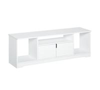 HOMCOM Mueble de TV para Televisor hasta 42" Mesa de Salón Moderna con Armario de Doble Puerta y 3 Compartimentos 120x30x41cm Aosom España