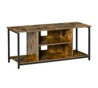 HOMCOM Mueble de TV para Televisores hasta 55 Pulgadas Mesa TV de Salón Estilo Industrial con 4 Compartimentos y Gestión de Cables 110x40x50 cm