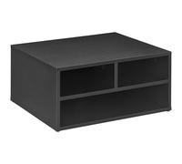 HOMCOM Mueble Impresora de 2 Niveles Soporte de Impresora con 3 Compartimentos Estilo Moderno para Dormitorio Oficina Salón 47x40x22,5 cm Negro