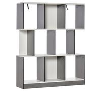 HOMCOM Mueble Librería de 8 Estantes para Salón y Dormitorio, en Madera, 100x24x124 cm, Gris Carbón Aosom España