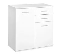 HOMCOM Mueble Organizador con 2 Puertas y 2 Cajones 71x35x76cm Blanco Blanco