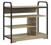 Homcom - Mueble para zapatos de 4 niveles, armario de almacenamiento para zapatos, marco de metal, 70 x 30 x 65 cm, color negro