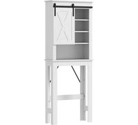 Homcom Mueble sobre inodoro 67x25x172 cm blanco